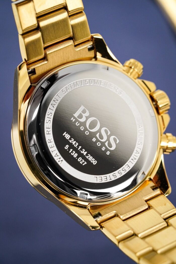 Hugo Boss Men's Watch Chronograph Ikon Yellow Gold - HB1513340 - Image 9